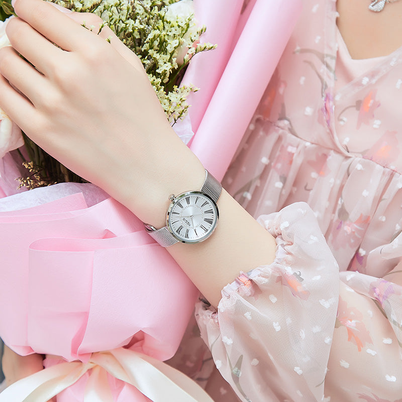 Megir Mesh Steel Quartz Watch for Women | Velorent Time