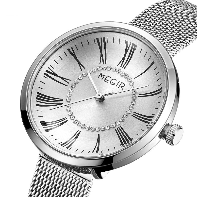 Megir Mesh Steel Quartz Watch for Women | Velorent Time
