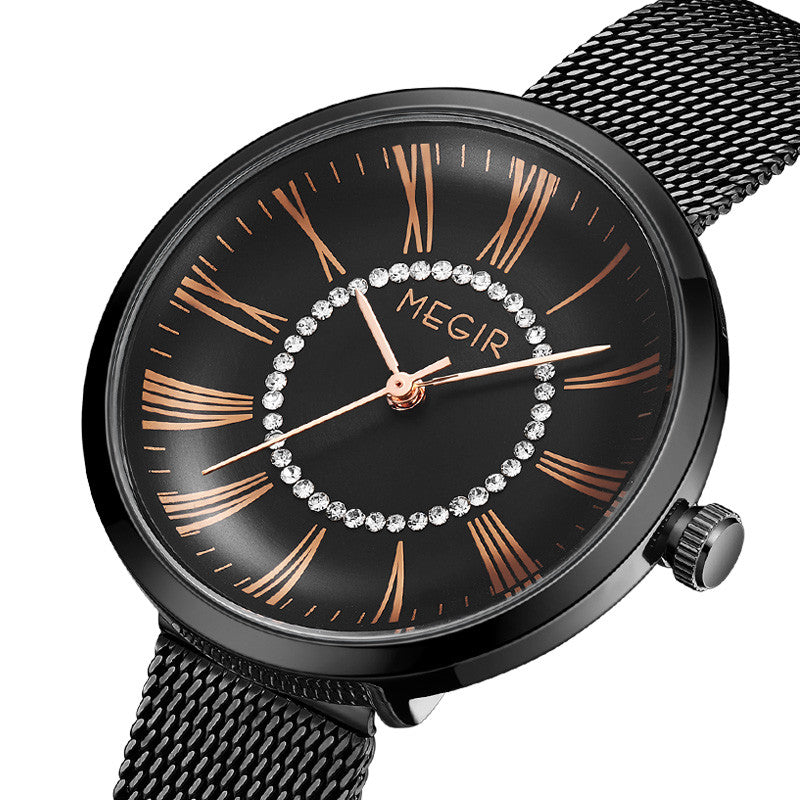 Megir Mesh Steel Quartz Watch for Women | Velorent Time