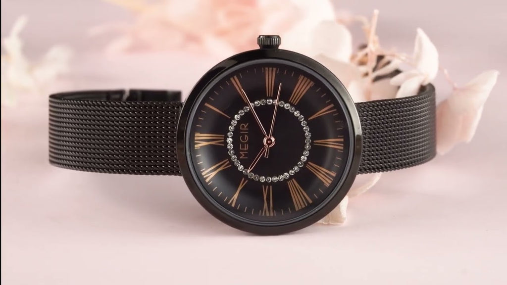 Megir Mesh Steel Quartz Watch for Women | Velorent Time